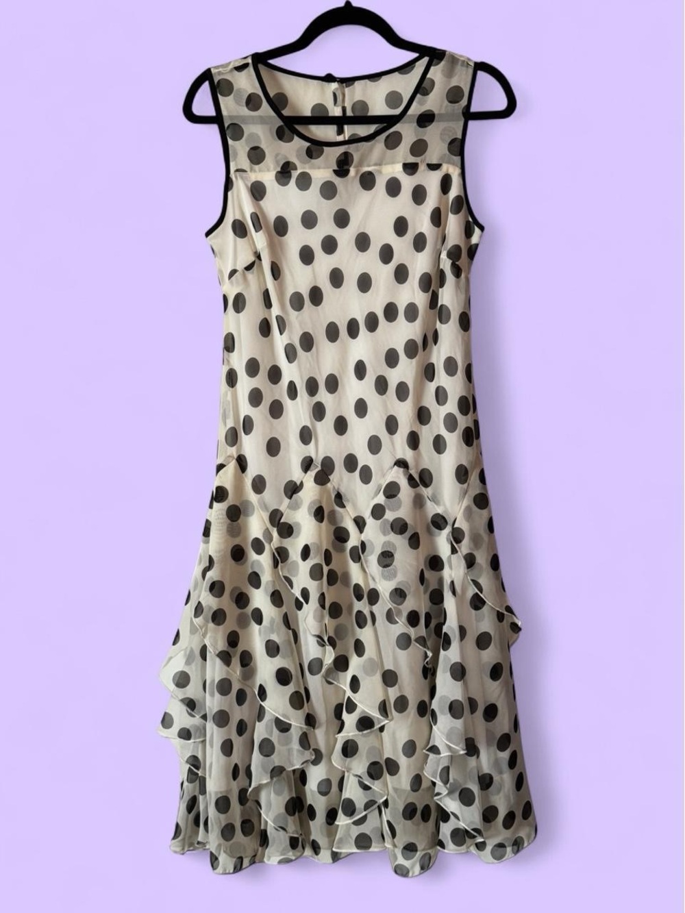 🦋 vintage 90s polka dot midi dress 🦋